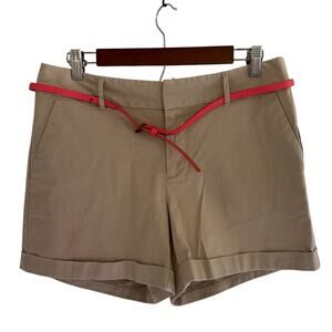 MAISON JULES MID RISE 4.5" INSEAM STRAIGHT EVERYDAY SHORT OXFORD TAN NWT SIZE 10